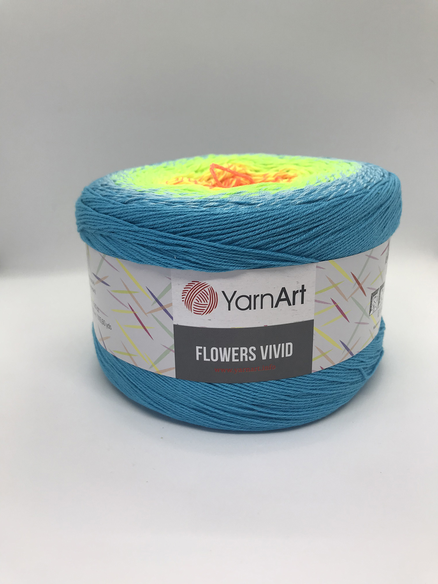 Пряжа Yarnart FLOWERS  VIVID цвет 509