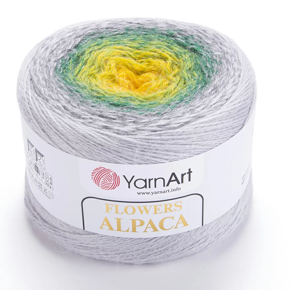 На фото Пряжа Yarnart Flowers Alpaca цвет 424