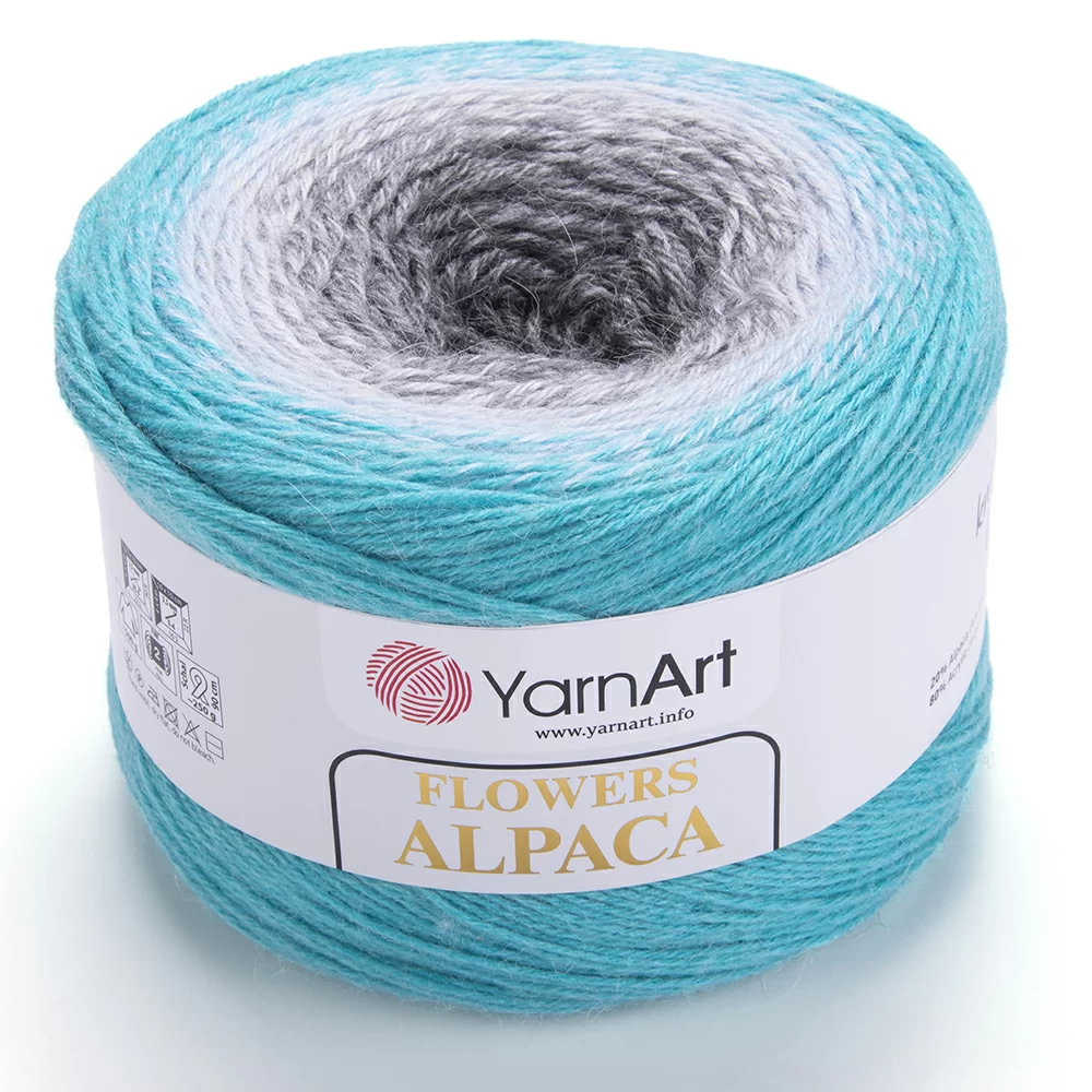 На фото Пряжа Yarnart Flowers Alpaca цвет 412