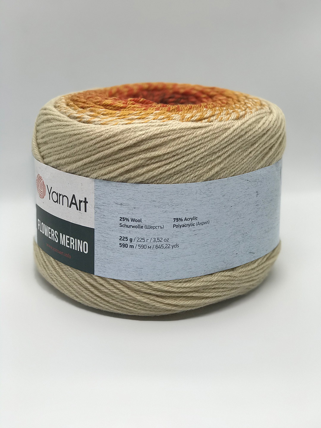 Пряжа Yarnart FLOWERS MERINO цвет 542