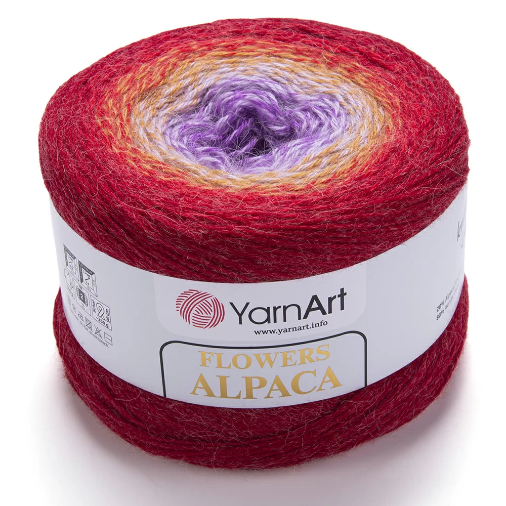 На фото Пряжа Yarnart Flowers Alpaca цвет 419