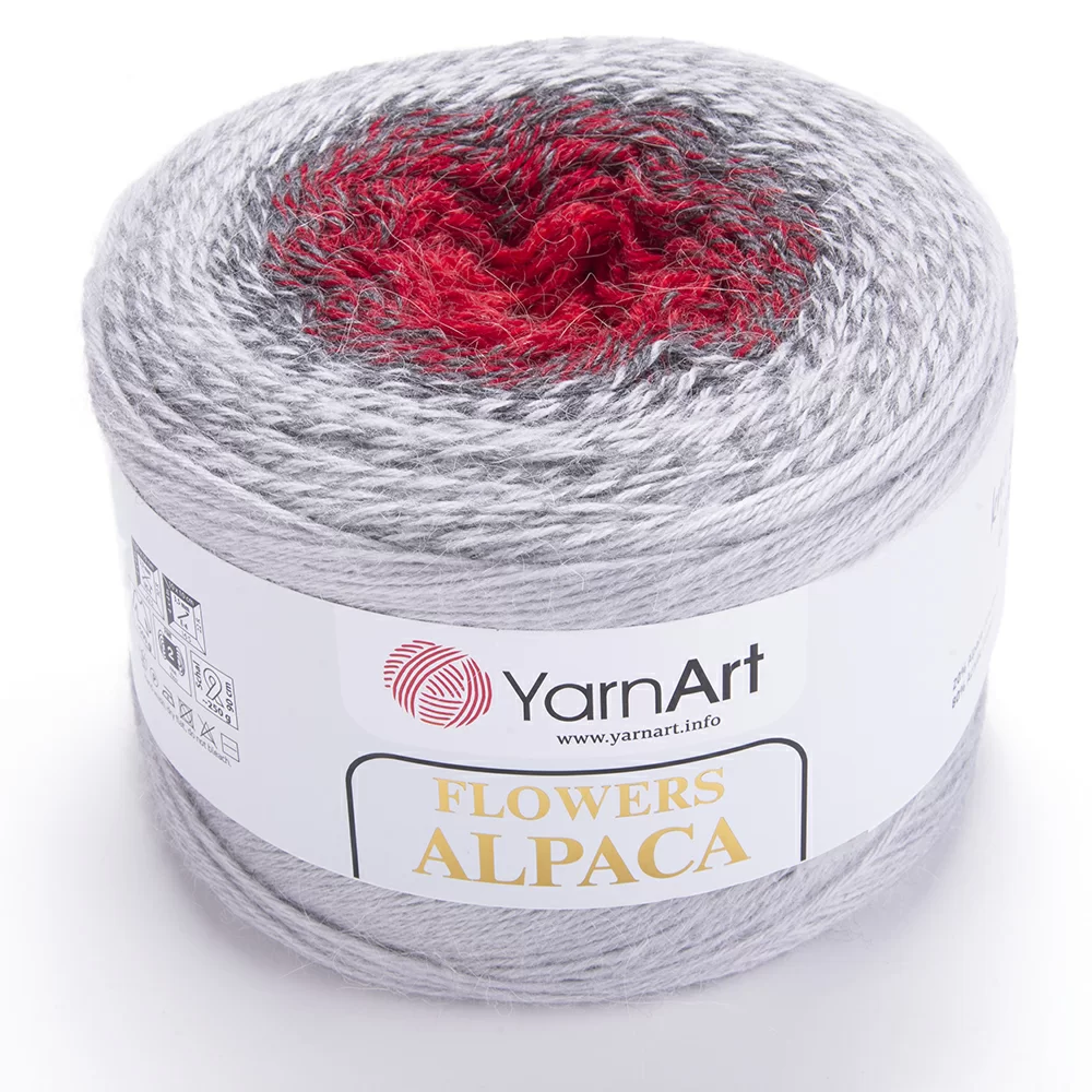 На фото Пряжа Yarnart Flowers Alpaca цвет 436