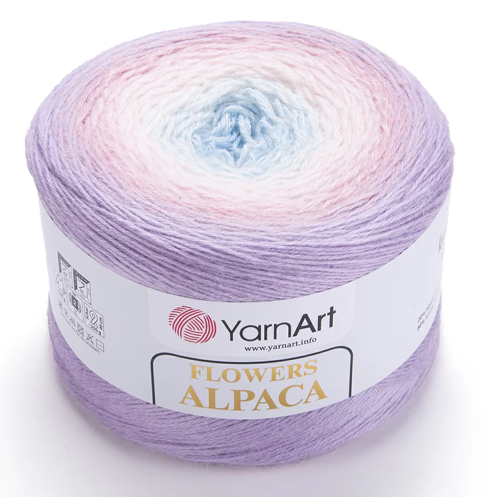 На фото Пряжа Yarnart Flowers Alpaca цвет 405