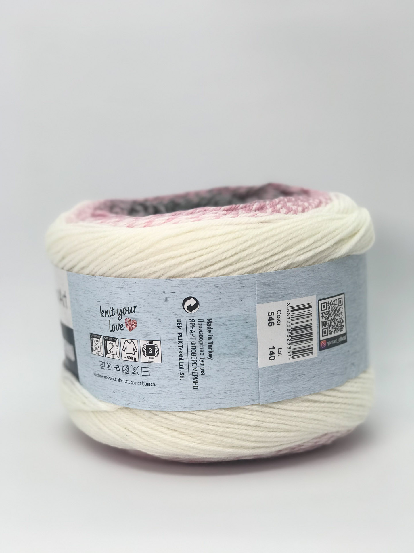 Пряжа Yarnart FLOWERS MERINO цвет 546