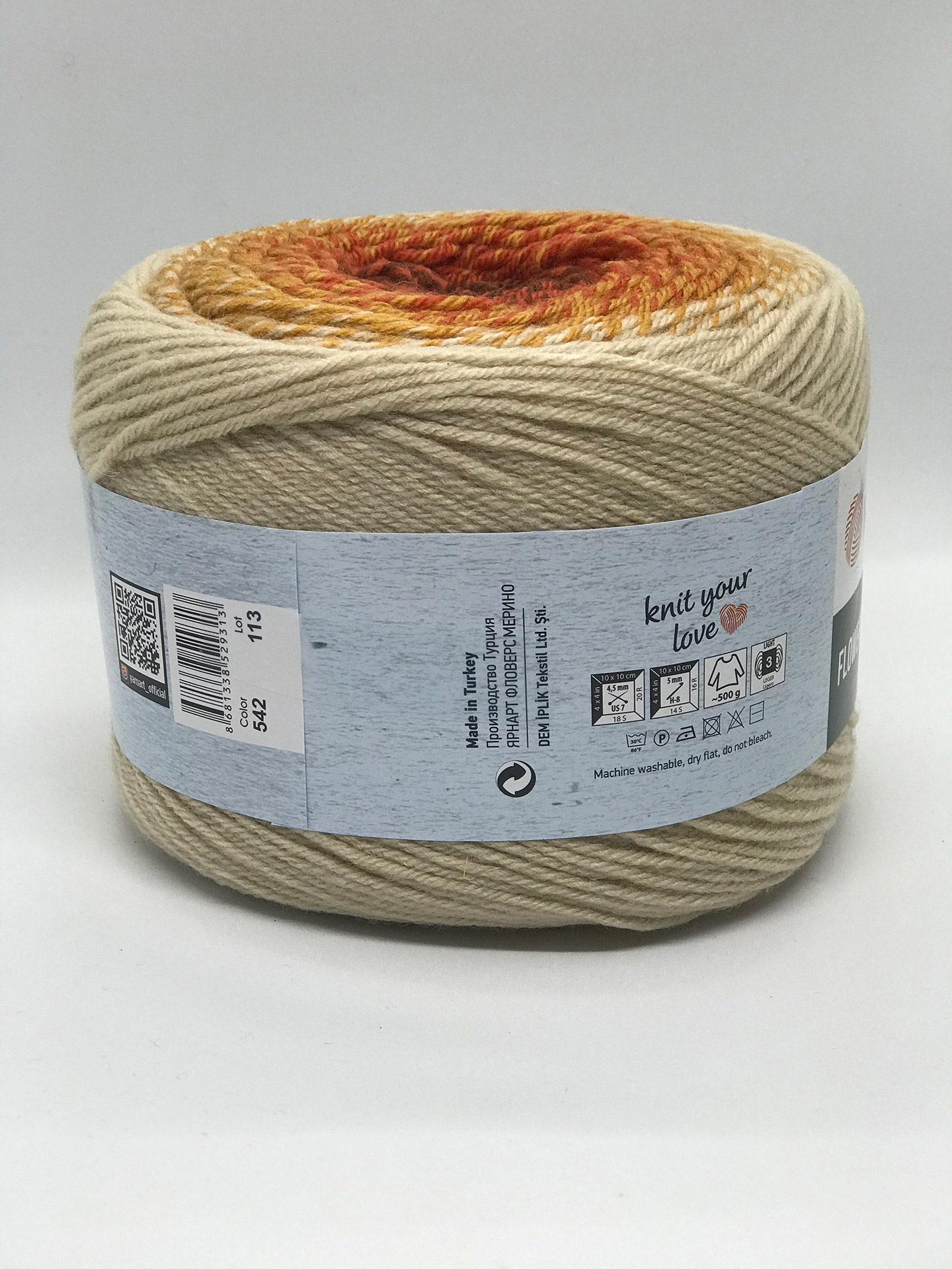 Пряжа Yarnart FLOWERS MERINO цвет 542