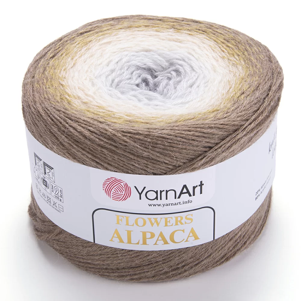 На фото Пряжа Yarnart Flowers Alpaca цвет 407